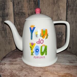 Creative Coop YOU DO YOU PERFECTLY Eliza Todd Designs Stoneware Tea Pot Teapot